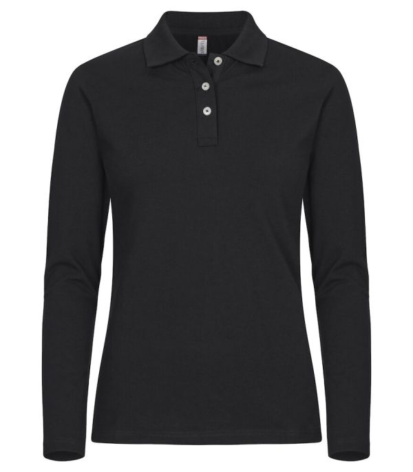 clique stretch premium polo ls dames yippenco textiles 2