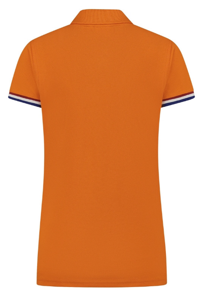 ls fan polo oranje dames Yippenco Textiles