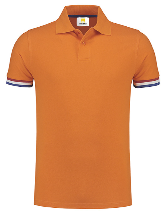 ls fan polo oranje Yippenco Textiles
