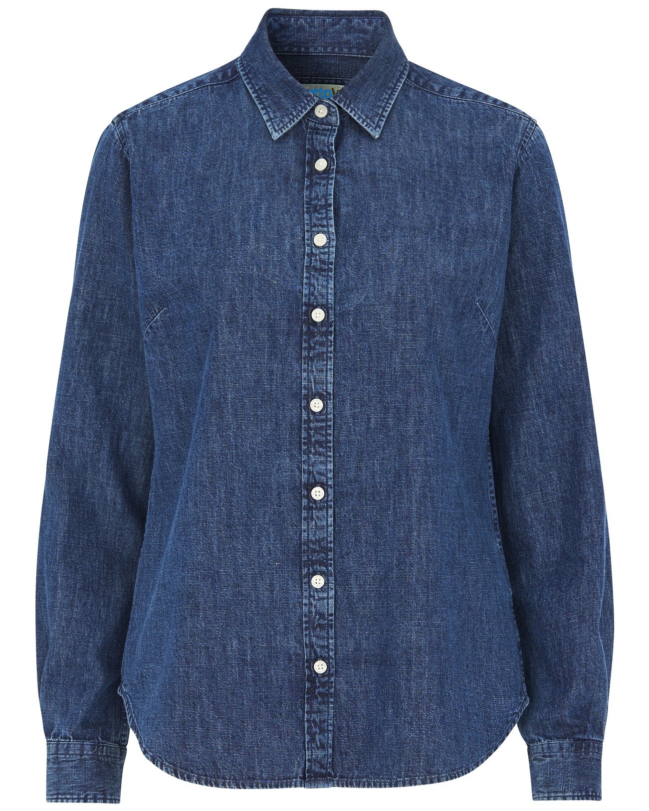 cottover dark denim comfort overhemd dames Yippenco Textiles